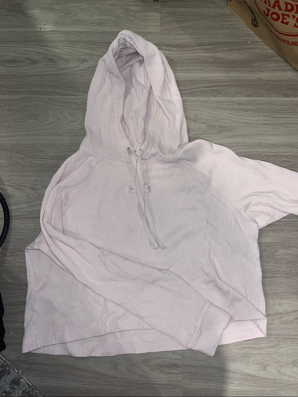 Nike Pale Pink Hooded Ribbed Pullover